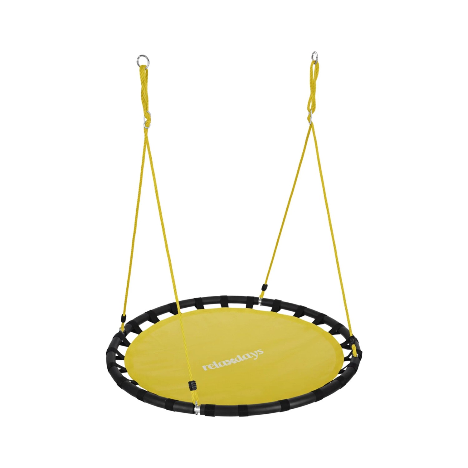 Relaxdays Nestschaukel Stahl Gelb Höhenverstellbar ø 120 cm 3,6 kg