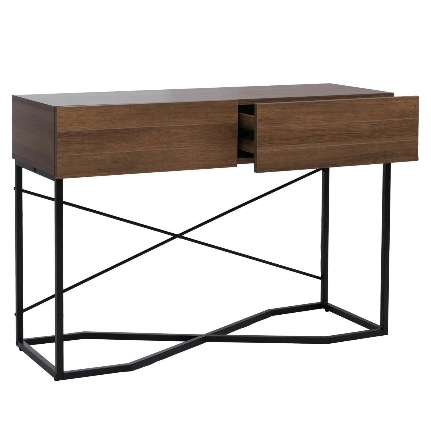 MCW Konsolentisch P47 Melamin Industrial 81x120x40cm Braun