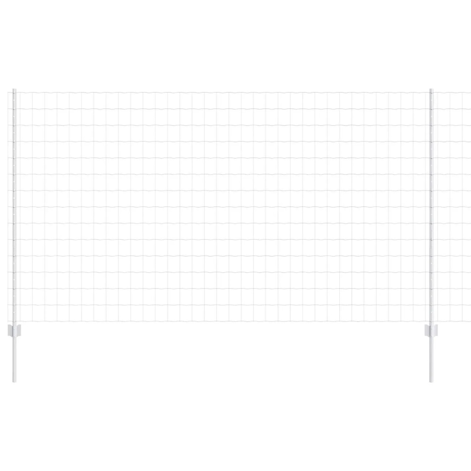 vidaXL Zaun mit Pfosten Silber 1,4 x 10 m Stahl 3336173 günstig online kaufen