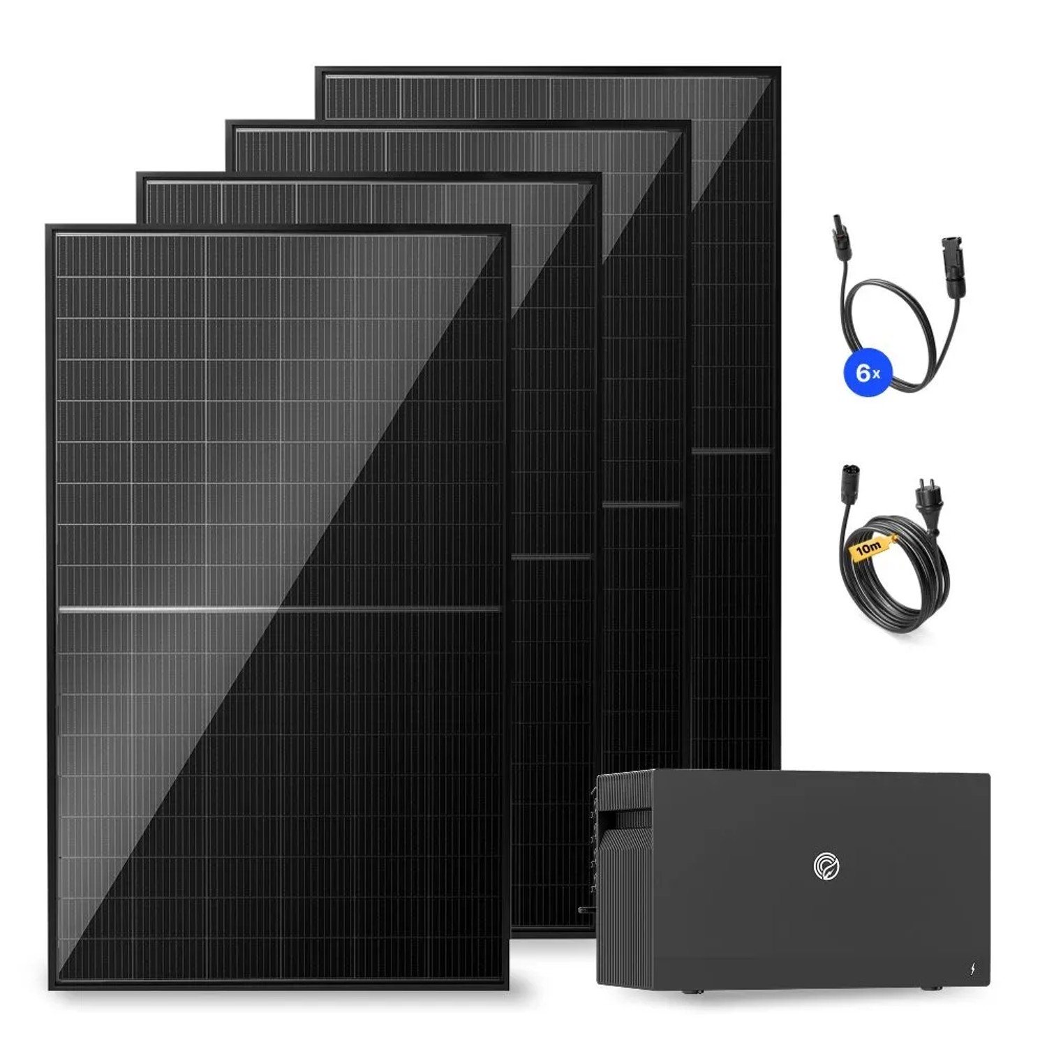 Solakon Balkonkraftwerk 2000W Solaranlage mit Speicher 2,11 kWh Steckerfert günstig online kaufen