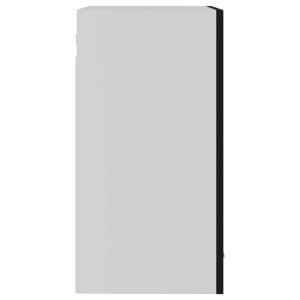 vidaXL Hängeglasschrank, schwarz, 40x31x60 cm, aus Holzwerkstoff für die Küche.