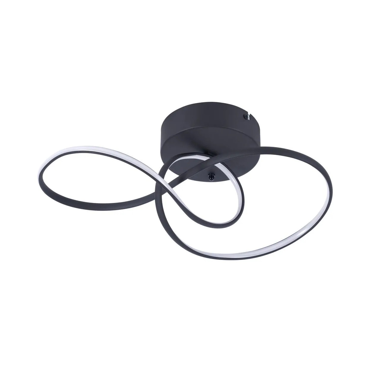 Nettlife Deckenleuchte aus Metall L 19.5cm Schwarz