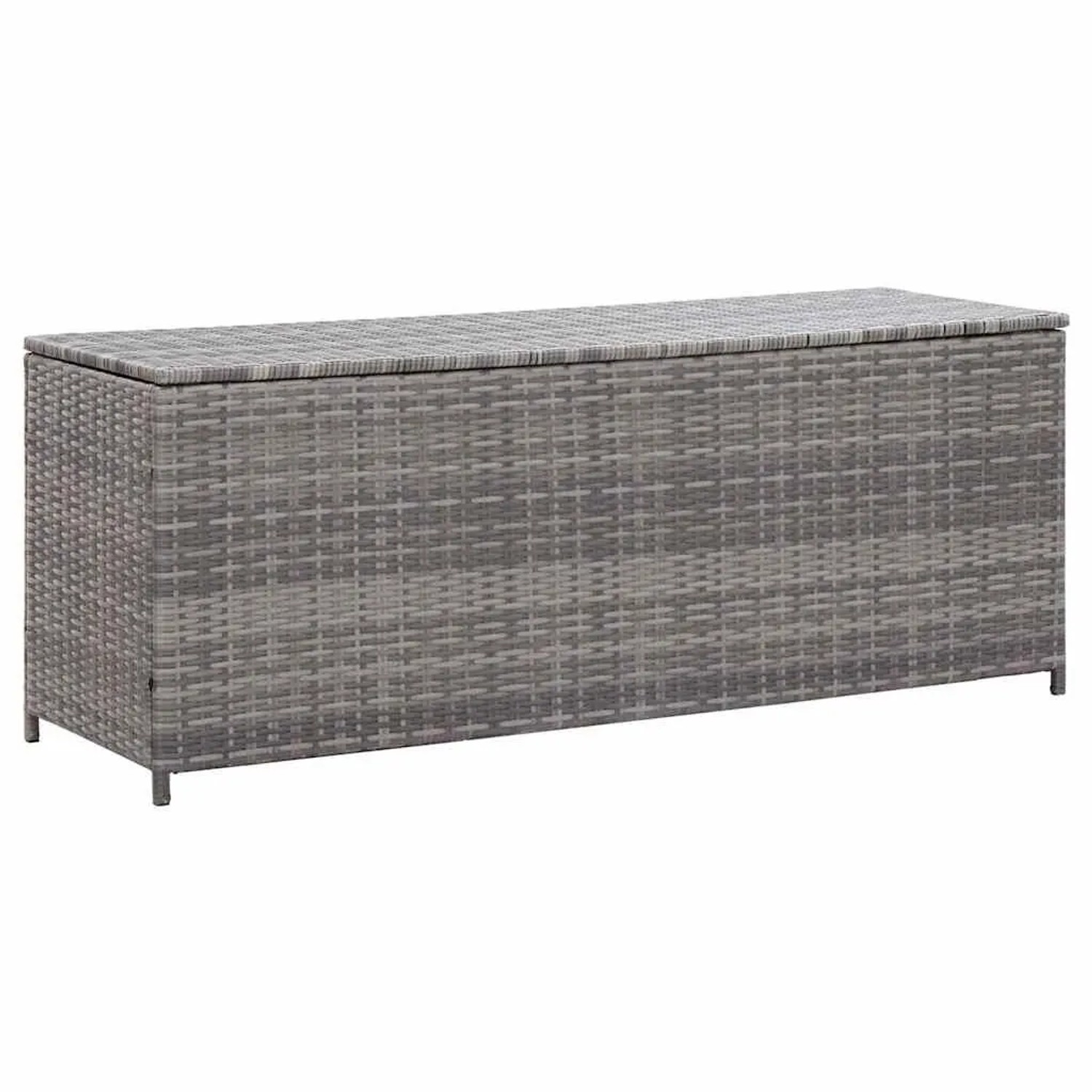 Furnicato Garten Auflagenbox Grau 150x50x60 Cm Poly Rattan