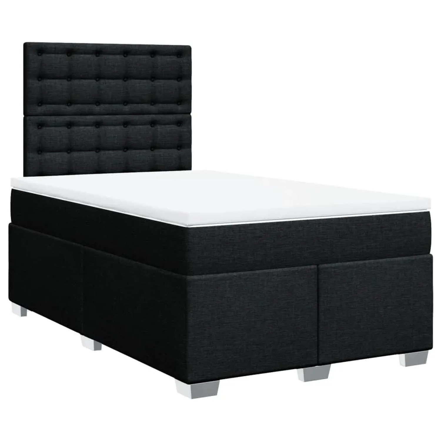 vidaXL Boxspringbett mit Matratze Schwarz 120x190 cm Stoff 3292743 günstig online kaufen