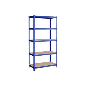 Blaues Songmics Lagerregal (50x100x200 cm) mit 5 Regalböden. Ideal für Garage, Keller oder Lager.