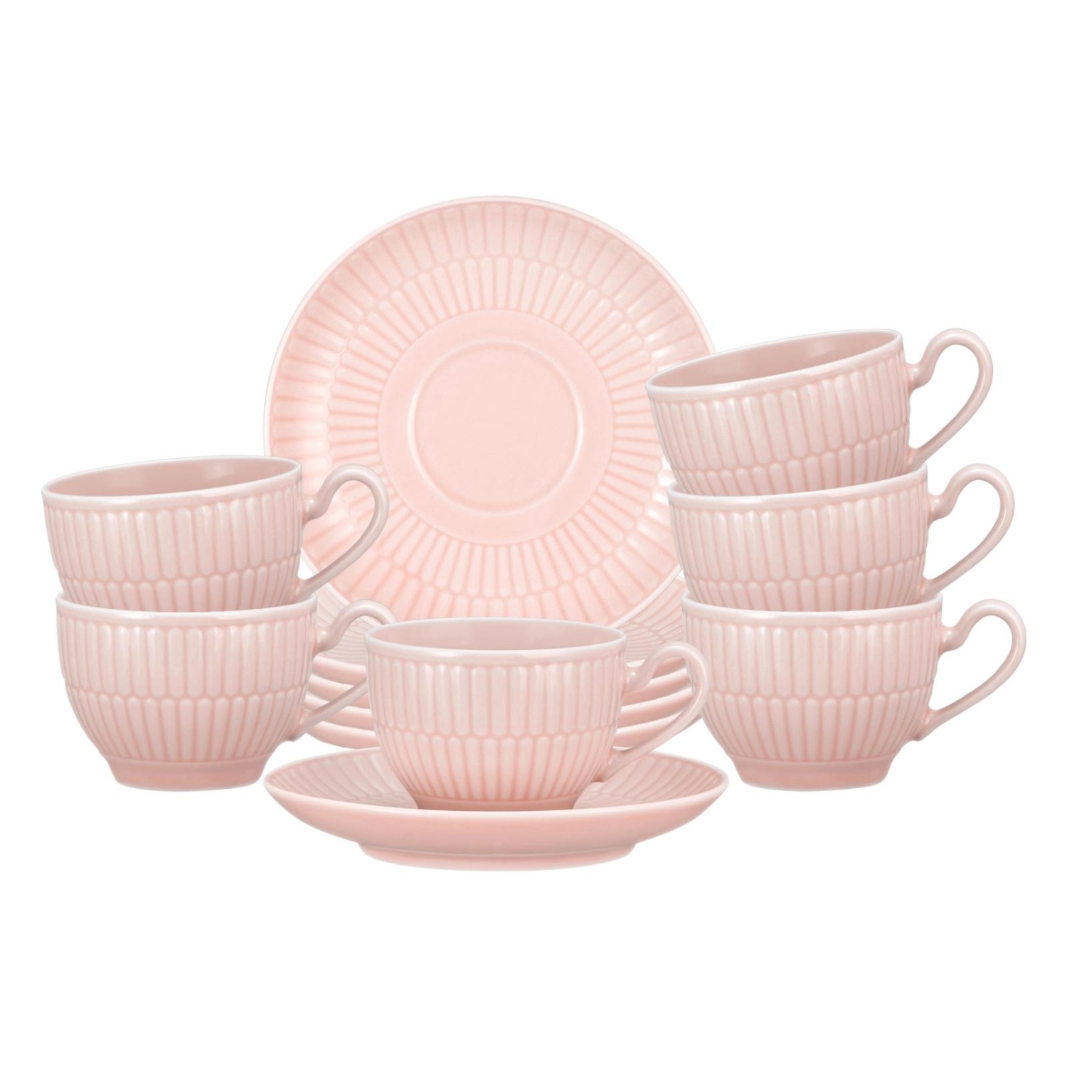 Seltmann Weiden Amina Espressotasse mit Untertasse 100 ml 6er Set Rosé günstig online kaufen