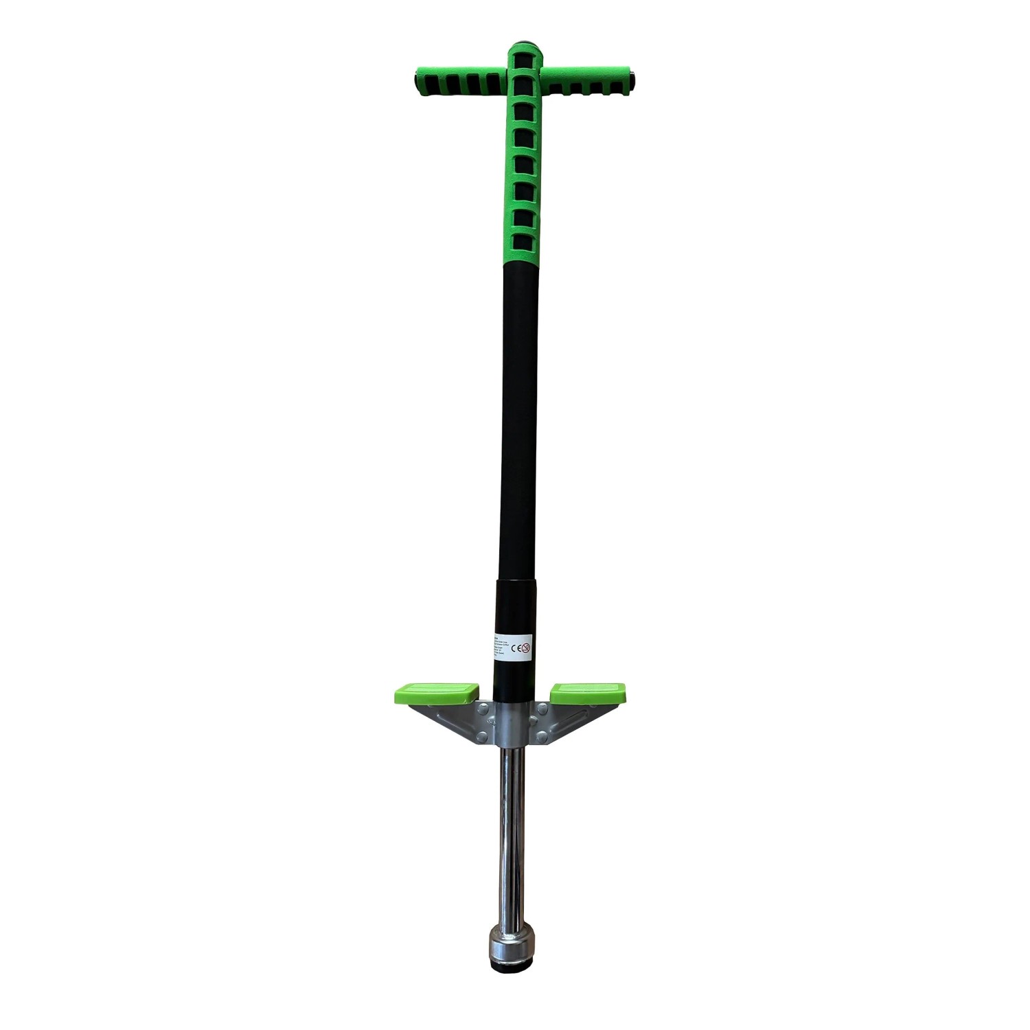 Relaxdays Pogo Stick Edelstahl Schwarz Grün Rutschfest 94,5 cm x 23,5 cm x 6 cm 1,7 kg