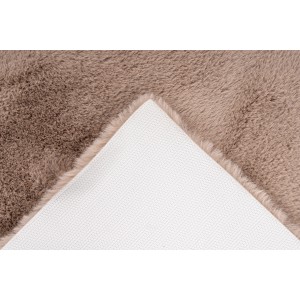 Lalee Badteppich Heaven, 40x60 cm, Taupe, mit rutschfester Rückseite.