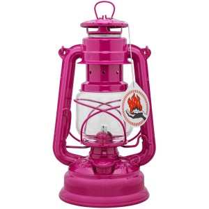 Feuerhand Sturmlaterne Baby Special in Pink, verzinkt und pulverbeschichtet.