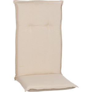 Beige Saumauflage Takume für Hochlehner Gartenstuhl, 118x46x8cm, bequeme Sitzauflage.