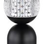 Globo LED-Tischleuchte Julsy, schwarz matt, 20 cm, mit Kristall-Effekt.