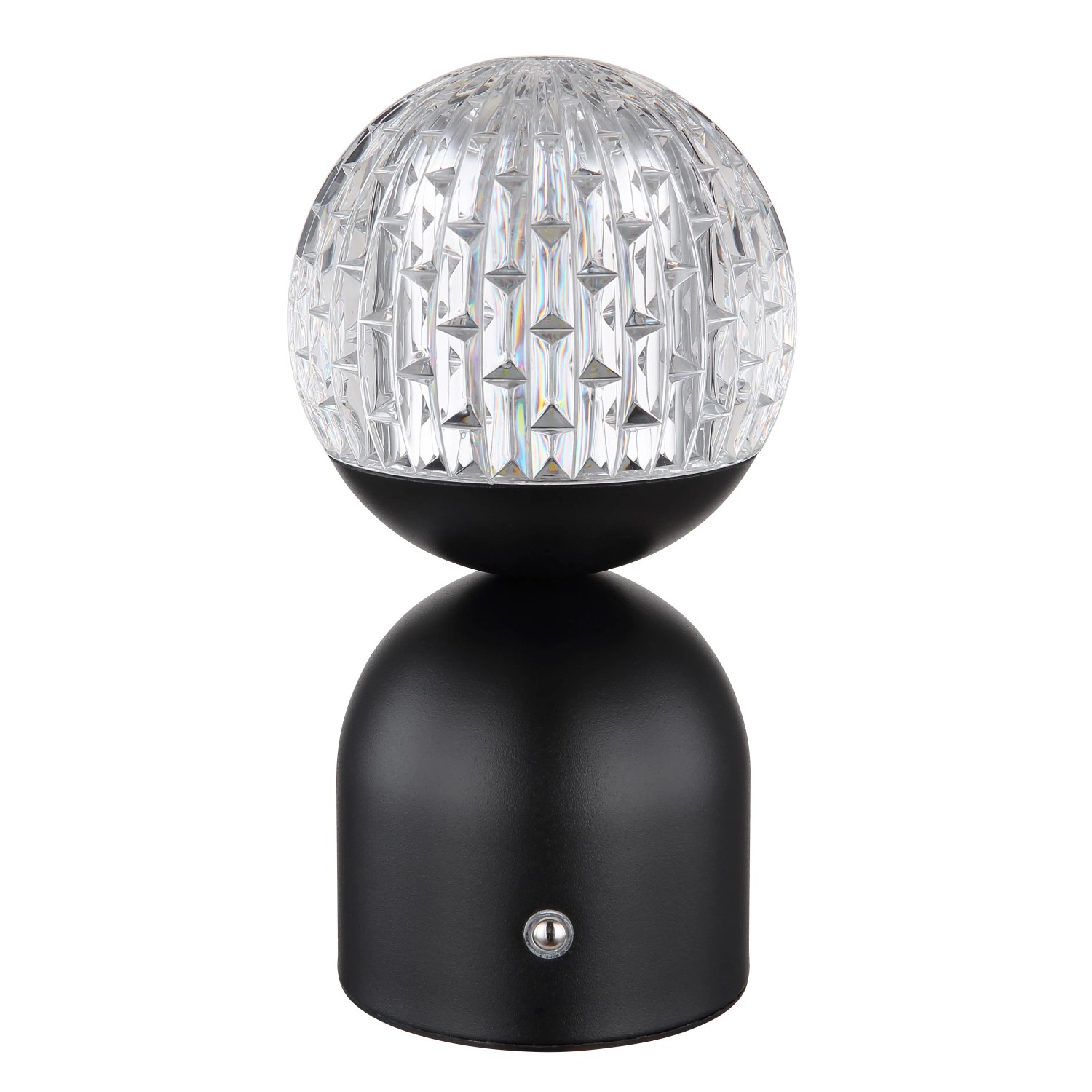 Globo LED-Tischleuchte Julsy, schwarz matt, 20 cm, mit Kristall-Effekt.