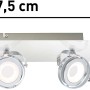 OBI LIGHTING LED Spot Montaro, 3er Deckenleuchte in Chrom-Optik mit schwenkbaren Spots, ca. 47,5 cm breit.