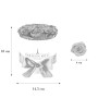 Rosenbox (Ø 14,5cm) mit 9 roten Rosen und Schleife. Romantischer Blumenstrauß für besondere Anlässe.