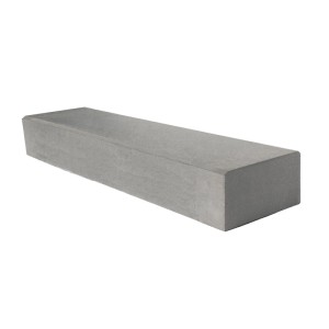 Graue, rechteckige Hohl Blockstufe, leicht konisch, für Treppen und Einfassungen.