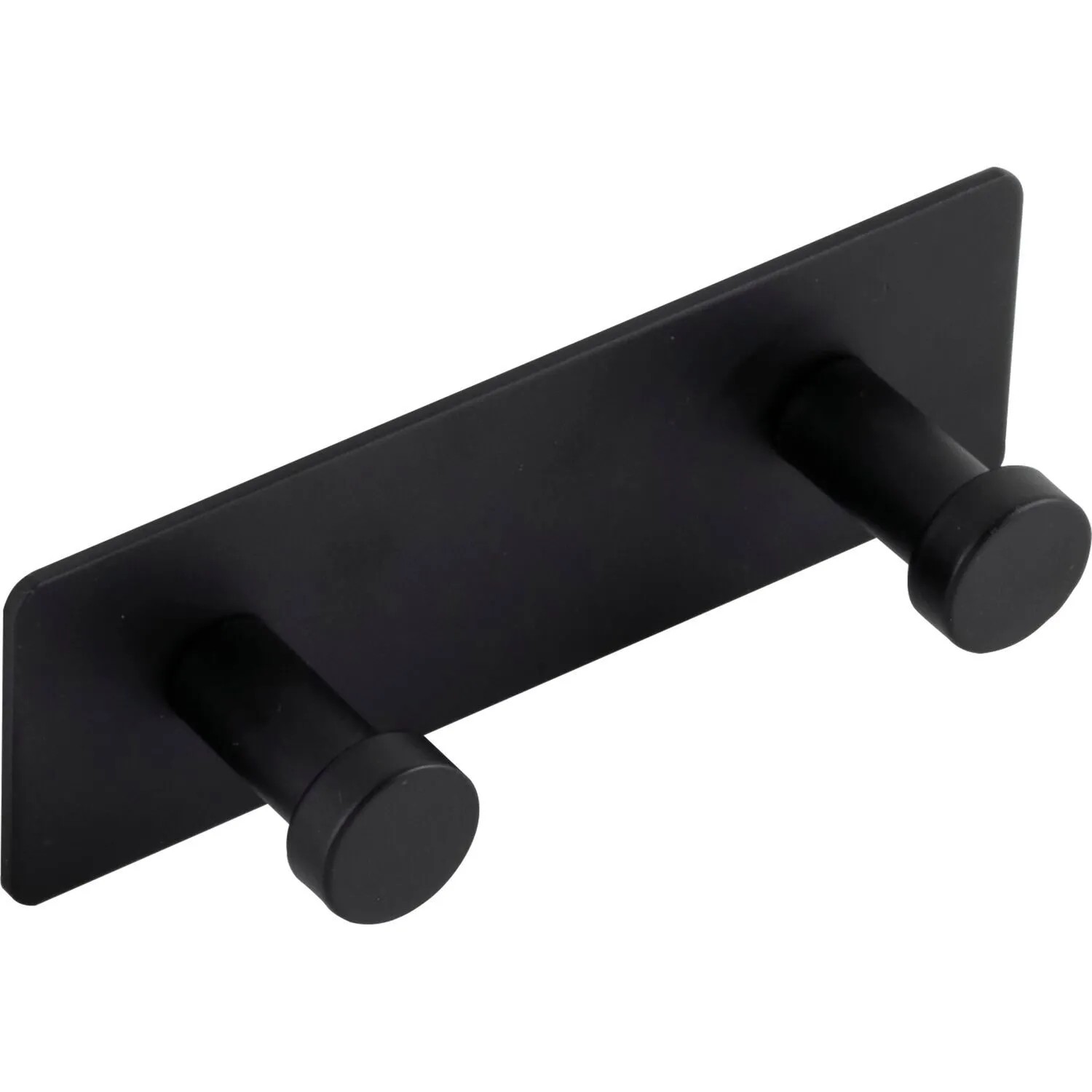 Technik Team Garderobenleiste Gabios Breite 120 mm Stahl Schwarz Matt mit 2 Haken