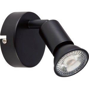 Schwarzer, matter 1er-Spot Concio GU10 für Innenräume.