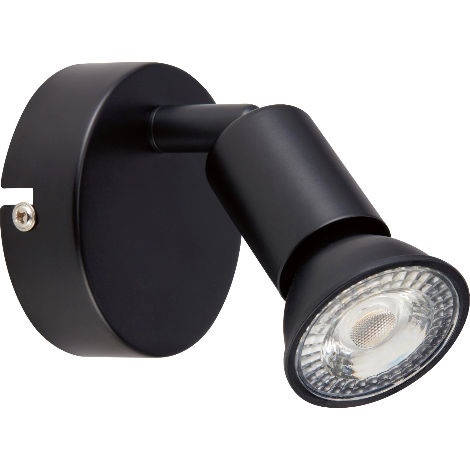 Schwarzer, matter 1er-Spot Concio GU10 für Innenräume.