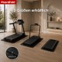 Floordirekt Bodenschutzmatten Sparta in drei Größen unter Fitnessgeräten.