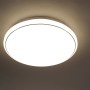Weiße LED-Deckenleuchte Jupiter (Ø 44 cm) mit Sternenhimmel-Effekt.