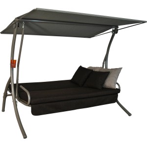 Angerer Hollywoodschaukel Drift Smart Coffee, 3-Sitzer mit Liegefunktion und Sonnendach.