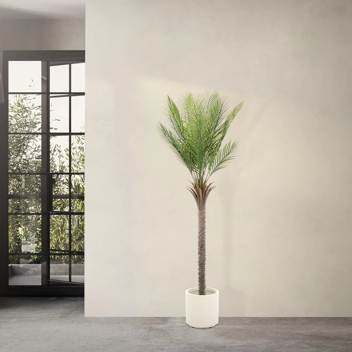ML-Design künstliche Palme, 180 cm, im Topf, für Innen- und Außenbereich.