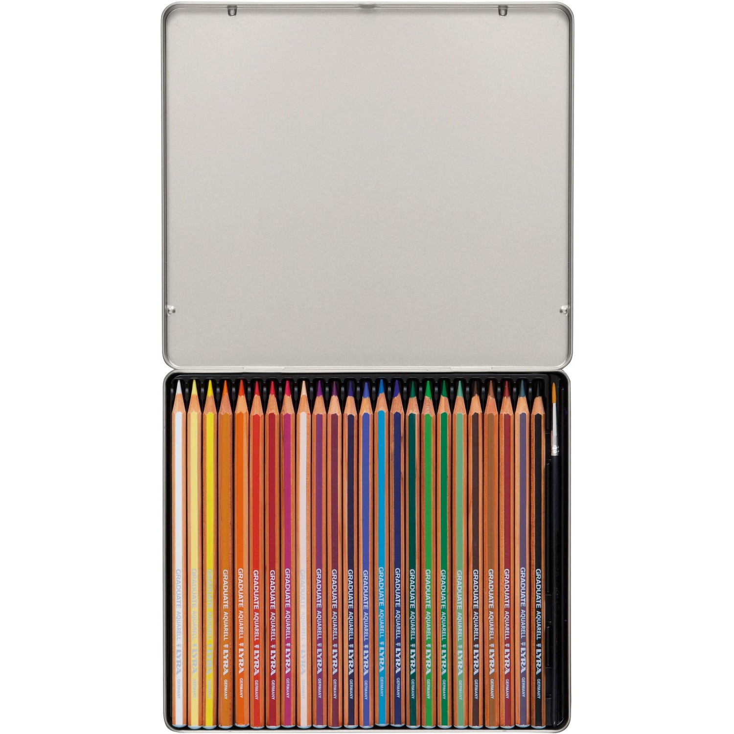 LYRA Graduate Aquarellstifte Ø 33mm Mine und 1x Pinsel verschiedene Farben 24 St