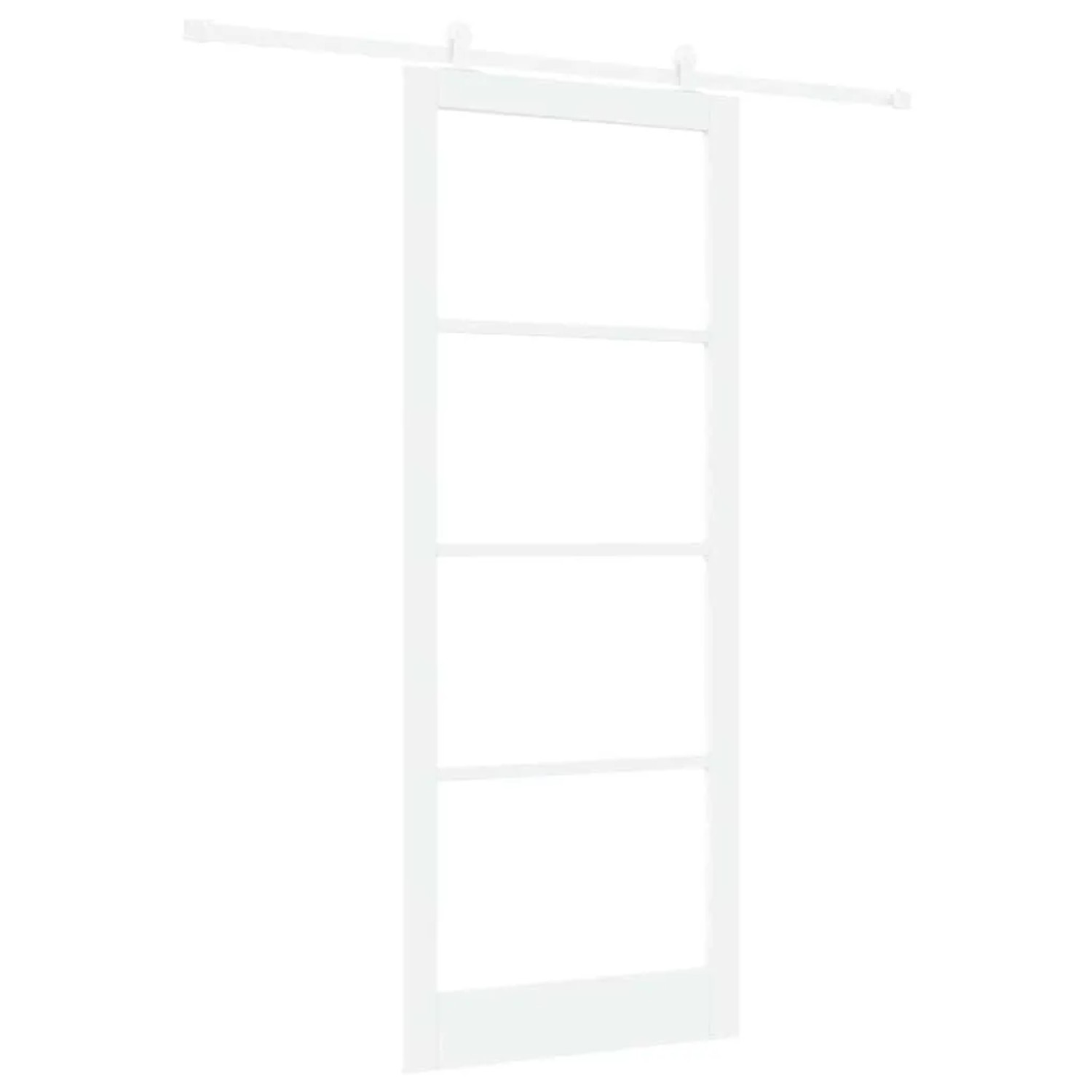 vidaXL Schiebetür ORKDAL Weiß 93 x 232 cm Massivholz Kiefer und Glas 3332096