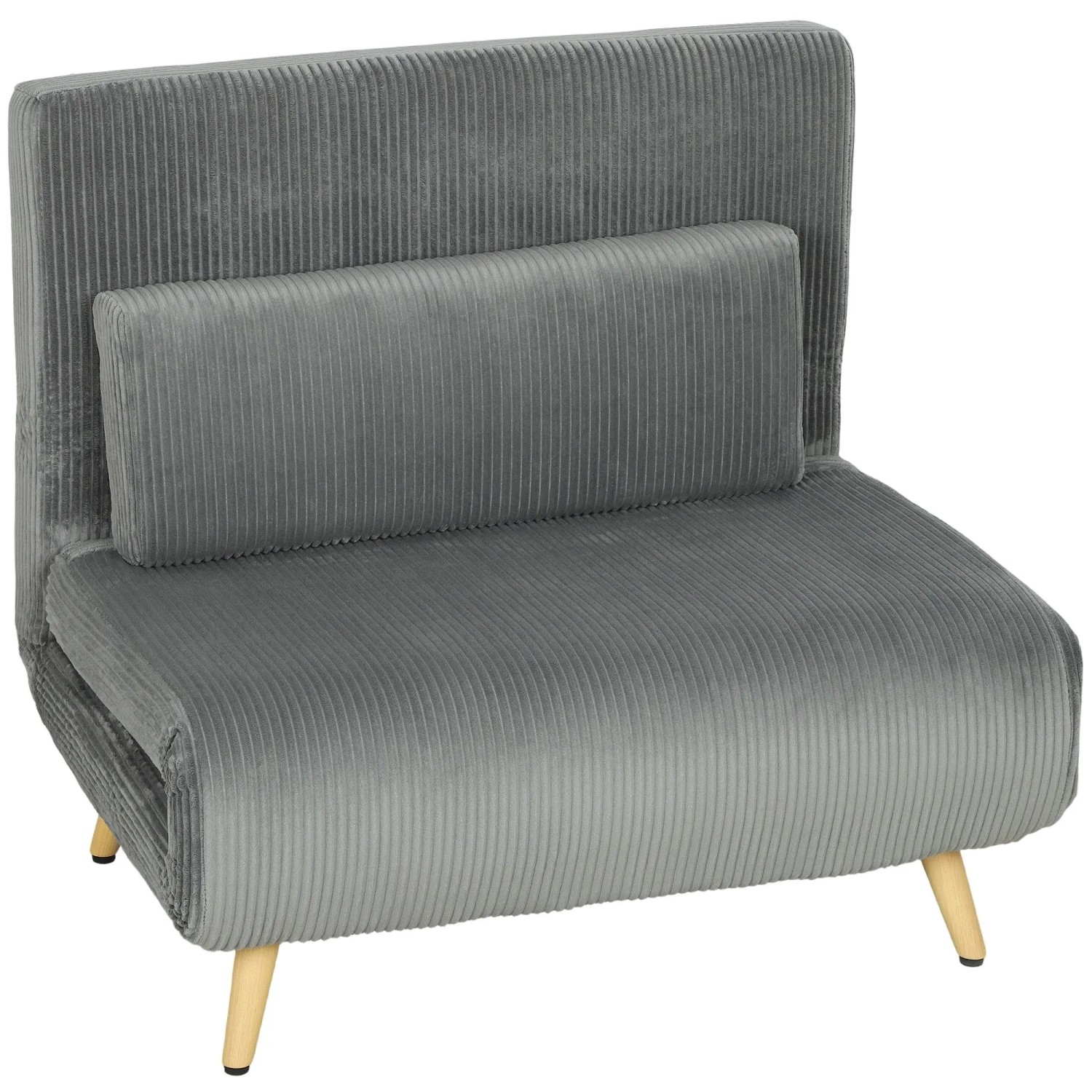 HOMCOM Schlafsessel Polyester 90 x 75 x 84 cm Dunkelgrau
