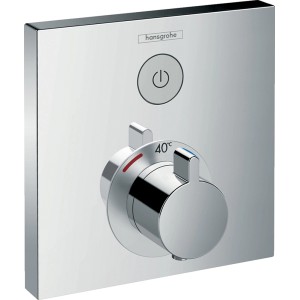 Hansgrohe ShowerSelect Thermostat Unterputz in Chrom mit Temperaturregler und An/Aus Taste.