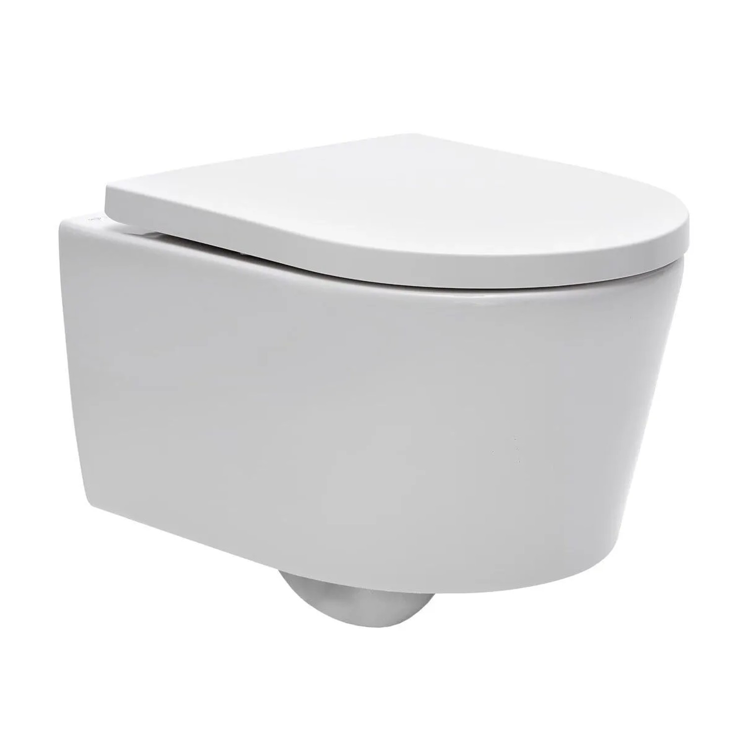 Swiss Aqua Technologies Wand-WC Kurz 48CM mit SoftClose WC-Sitz und TakeOff Funktion Weiß