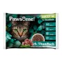 Pawsome Katzen-Nassfutter Adult Thunfisch, 4er-Pack. Nassfutter mit Thunfisch und Katze auf der Packung.