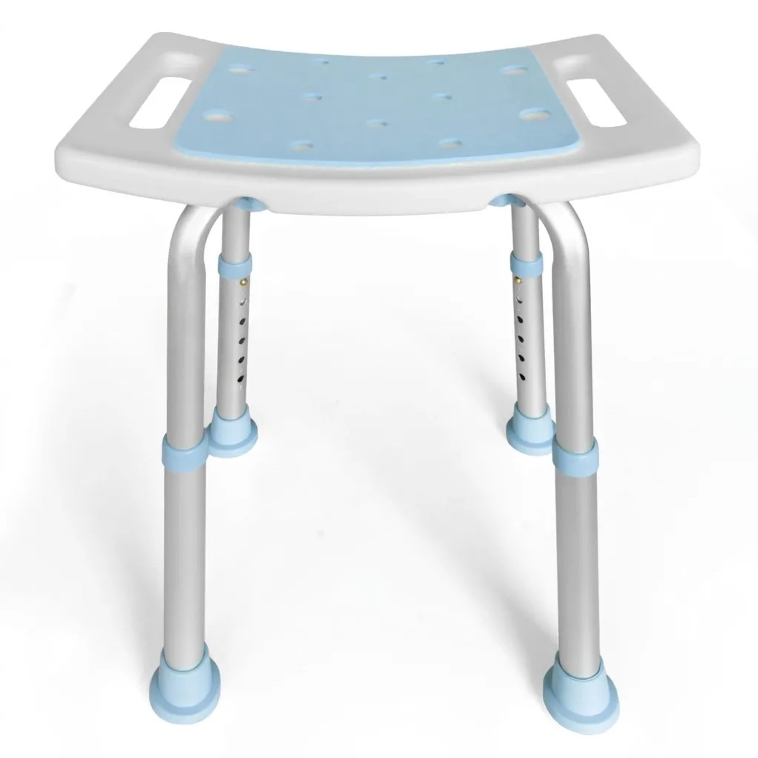 Floordirekt Duschhocker Nora Höhenverstellbar Aluminium-Rahmen Rutschfest bis 136 kg