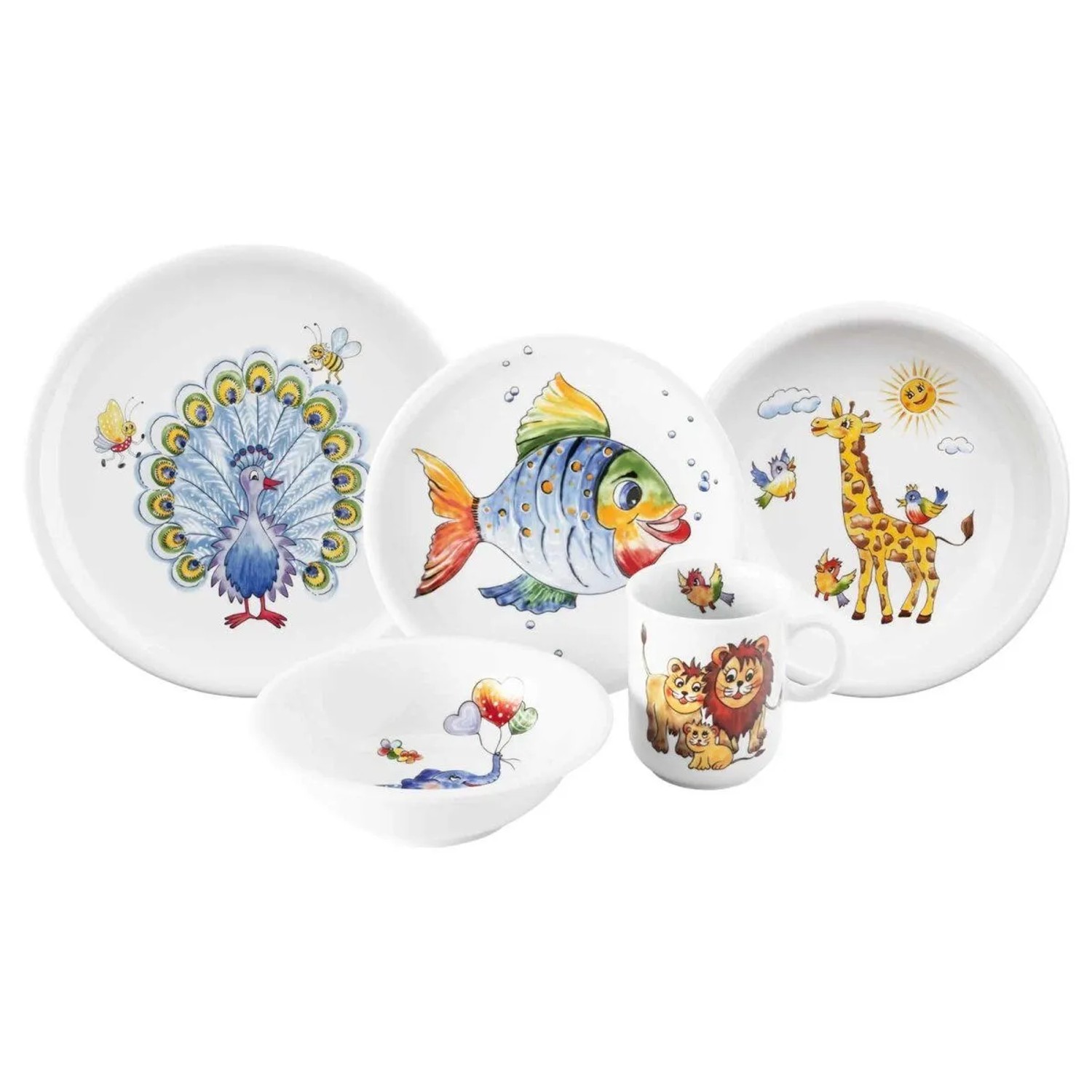Seltmann Weiden Compact Kindergeschirr Set 5-teilig Bunte Tierwelt