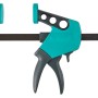 Wolfcraft Einhandzwinge EHZ Easy 75-150, Spannwerkzeug mit blau-grauem Griff.