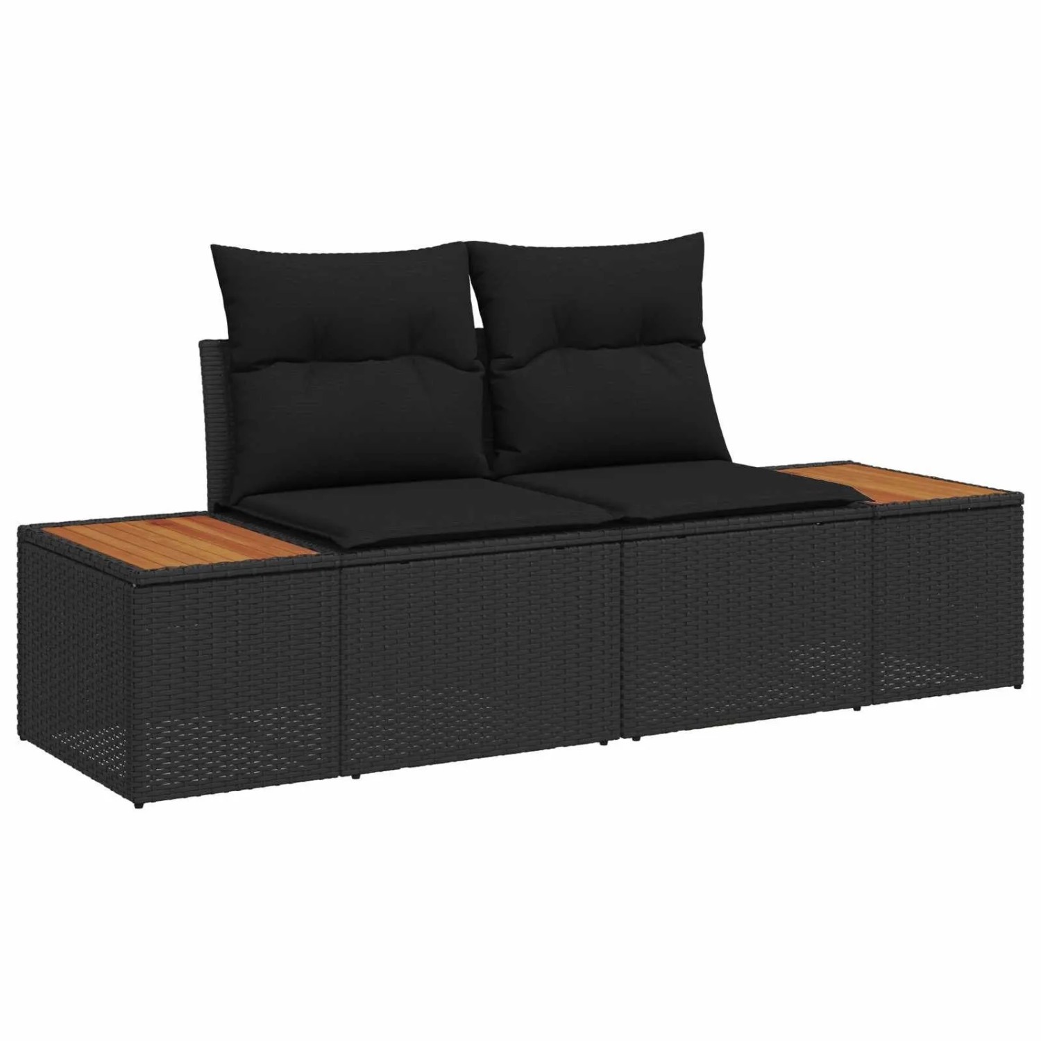 vidaXL Gartensofa Schwarz 184 x 62 x 85cm Poly-Rattan 42006813 günstig online kaufen