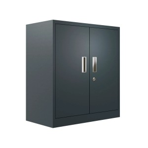 Abschließbarer Ar Shelving Metallschrank, anthrazitgrau, 90x82x43cm, für Regale & Regalböden.