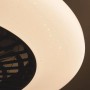 Moderne, dimmbare LED-Deckenleuchte Salerno mit Ventilator, schwarz, Ø 57,7 cm.