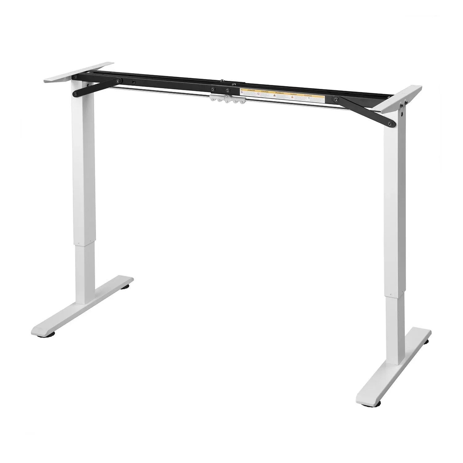 Weißes Gestell für Juskys Schreibtisch Office Stand, höhenverstellbar.