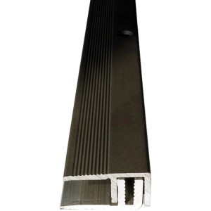 Gebürstetes Alu Abschlussprofil, 900 mm lang, für Laminat & Parkett, inkl. Schrauben und Dübel.