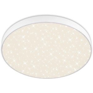 Weiße Briloner LED-Deckenleuchte Flame Star mit Sternenhimmel-Effekt, Ø 38,7 cm.