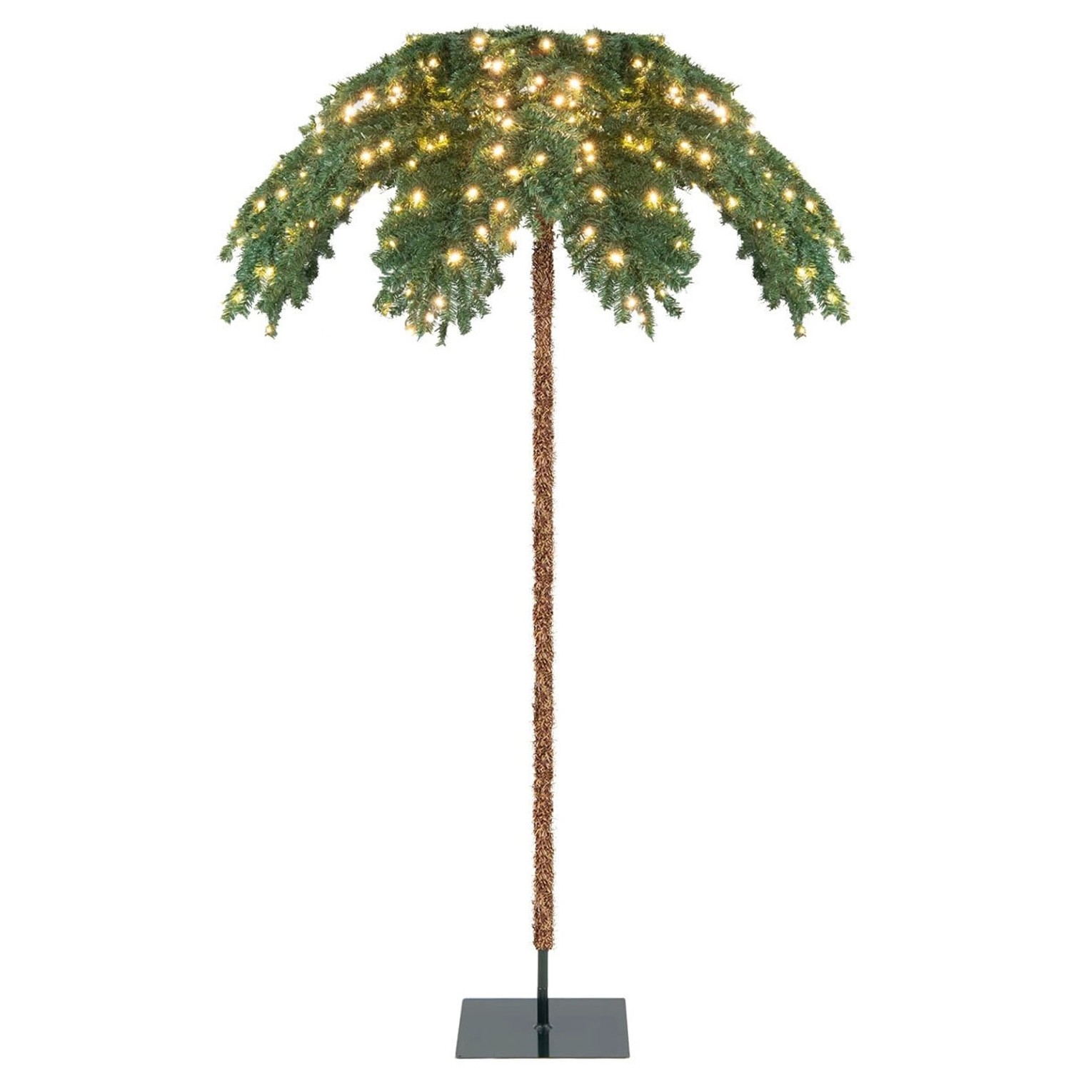 Costway Künstliche Palme Beleuchtet Led Baum mit 813 Spitzen 180 cm
