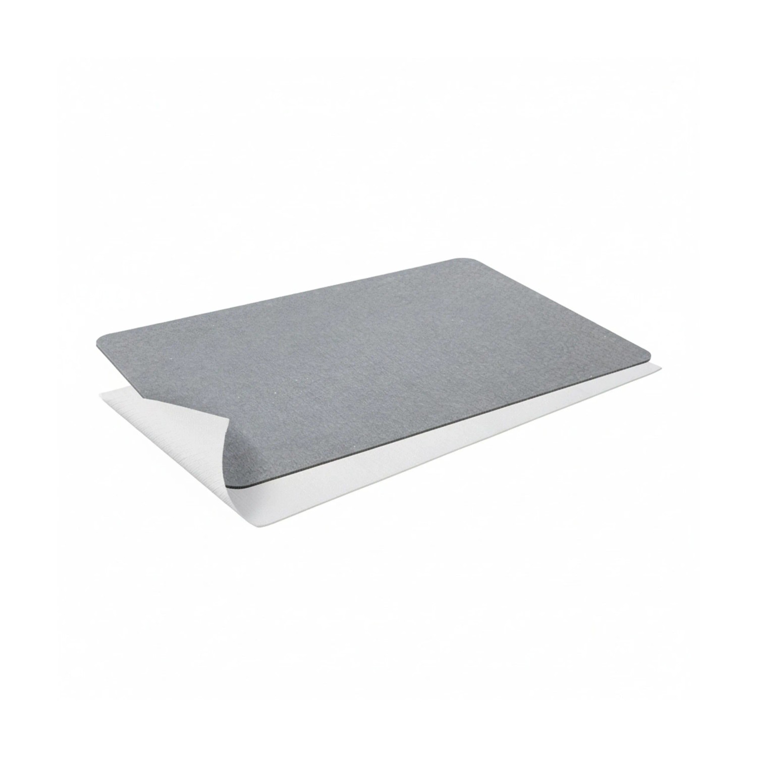 Relaxdays Badematte Kieselgur Grau Rutschfest 50 cm x 70 cm 3,2 kg