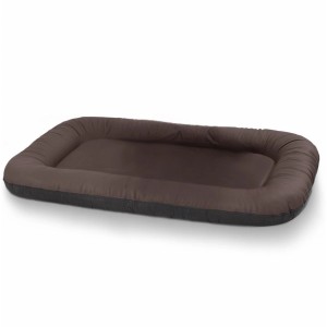 Knuffelwuff Hundebett Jerry XXL, 120x85 cm, braunes Kunstleder, wasserfest und robust.
