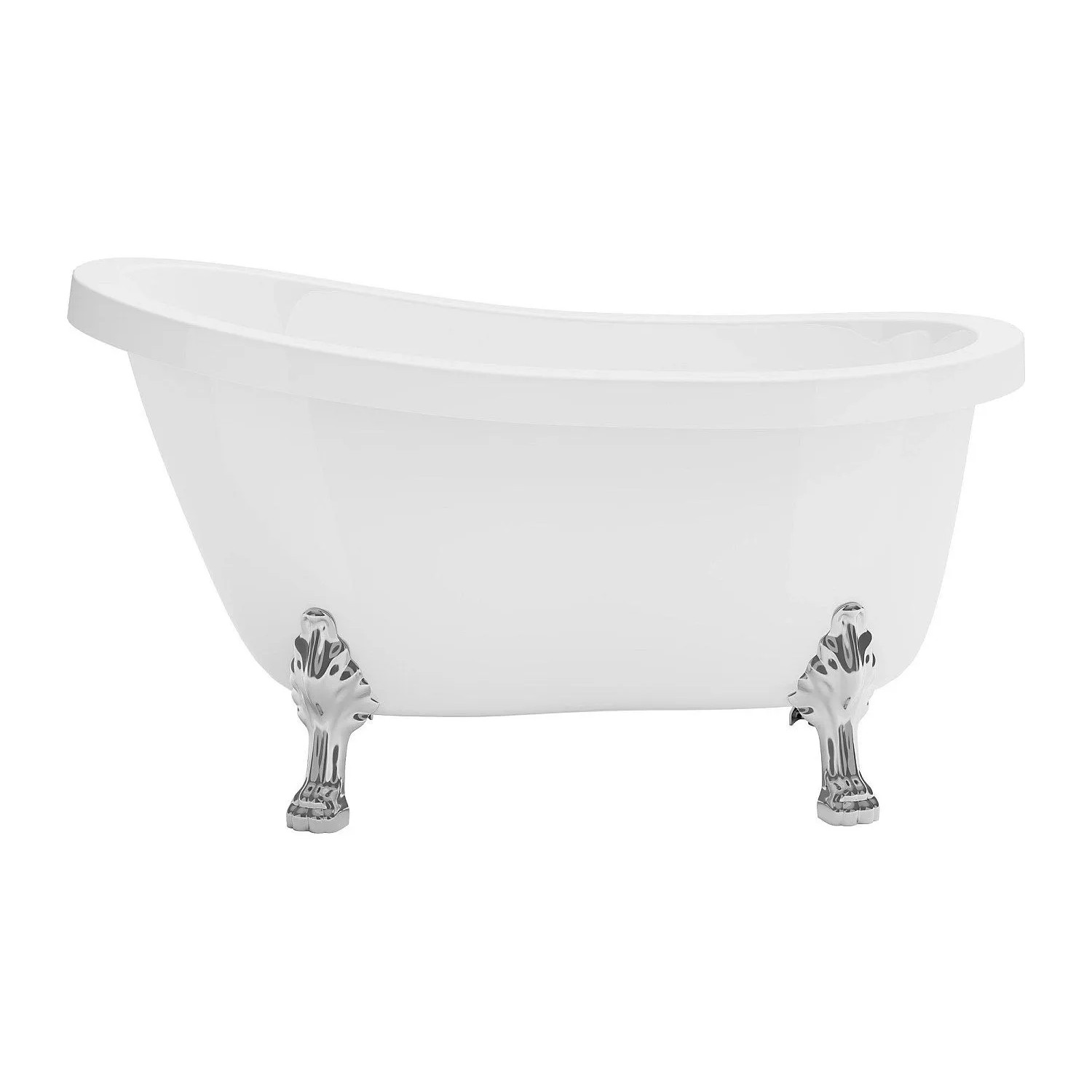 Vente-unique Freistehende Badewanne Mit Füßen Nisos Weiß 145 cm