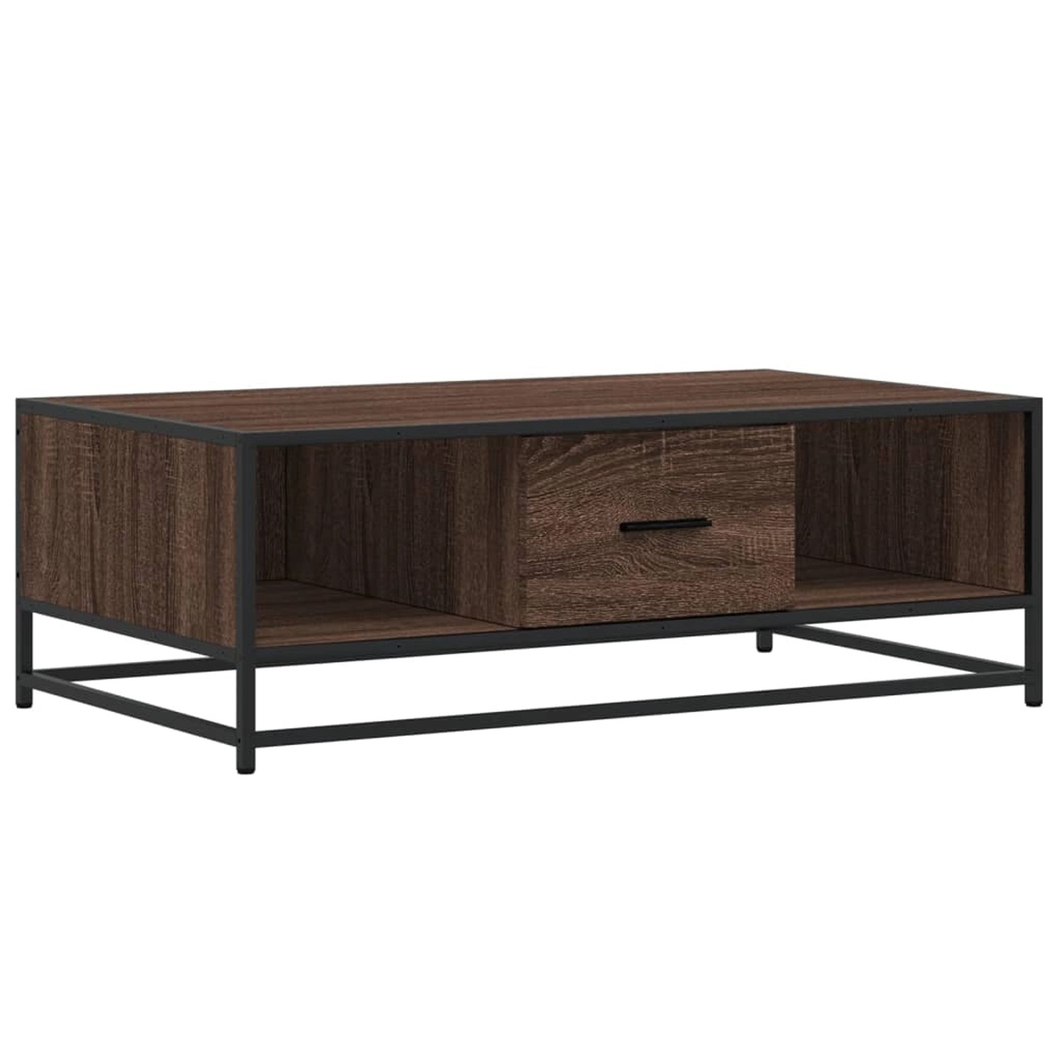 vidaXL Couchtisch Braun Eichen-Optik 100x57x35 cm Holzwerkstoff Metall 8487 günstig online kaufen