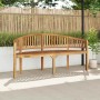 Elegante vidaXL Bananenbank aus Teakholz, 180 cm, für Garten und Terrasse.