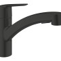 Grohe QuickFix Spültischarmatur Start, schwarz, mit herausziehbarer Brause.