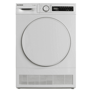 Telefunken Kondenstrockner, 7kg, weiß, mit Display, Knitterschutz und Startzeitvorwahl.