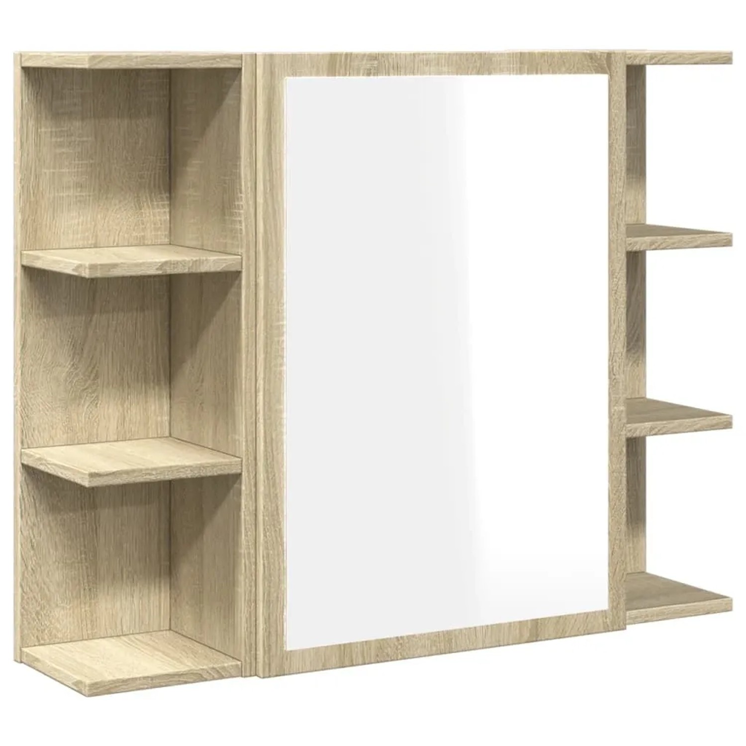 vidaXL Bad-Spiegelschrank Sonoma-Eiche 80x20,5x64 cm Holzwerkstoff 849603 günstig online kaufen